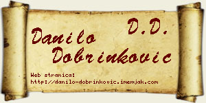 Danilo Dobrinković vizit kartica